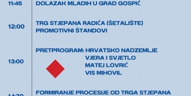 Program Susreta hrvatske katoličke mladeži u Gos...